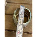 Gold & Ivory Owl Bangle Bracelet With Textured Detail Photo 7