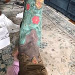 Laredo Knee High Tooled Western Cowgirl Cowboy Boots Photo 5