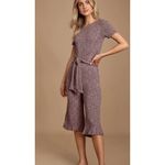 Lulus  Purple Ribbed Jesamine Tie Sleeveless Jumpsuit Size Small Photo 1