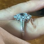 Natural Aquamarine Sterling Silver Ring Size 8 Photo 2