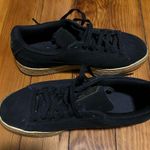 Puma Suede Black Gold Creeper Blingy Shoes Women's 7 Narrow Sneakers Photo 1