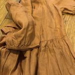 Quince 100% European linen maternity midi dress terracotta Thanksgiving NO BELT Orange Size undefined Photo 6