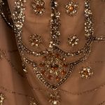 Shail K  Beaded Floral Open Back High Neck Cocktail Wedding Prom Dress Size 4 Photo 9