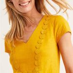 Boden Yellow Textured V Photo 5
