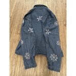 Vtg 90s New Direction Jean Denim Pastel Embroidered Snowflake Jacket Womens Sz L Blue Photo 8