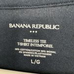 Banana Republic Womens  LS Navy Blue Timeless Tee T-Shirt L Intemporel Layering Photo 1