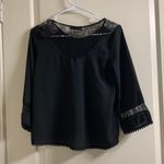 Monteau Black Lace Dress Shirt / Blouse Photo 3