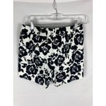 White House | Black Market NWT WHBM Printed Floral Black White Shorts Size 2 Photo 3