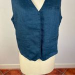 Madewell Linen Vest in Blue Photo 3