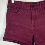 Rock & Republic Sz 10 Kimber Denim Shorts Maroon Side Zippers Photo 2