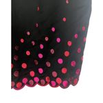 Harold’s Black Slip Dress With Pink Polka Dot Hemline NWT Size 4 Photo 5