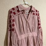byTiMo pink red embroidered long sleeve Broderie Anglaise Dress Photo 4