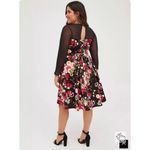 Torrid -Plus Size - Woman’s Size 4X Mini Scuba Illusion Neck Dress Black Floral Photo 24