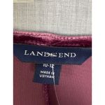 Lands' End Smokey Plum Velvet Knot-Front Midi Dress Festive Winter Holiday M Photo 3