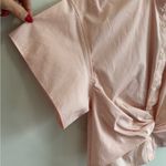 Rag and Bone NWOT Gretchen Poplin Twist-Front Shirt in Rose Photo 5