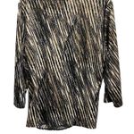 Dress Barn Collection Womens XL Black Gold Zebra Print Asymmetric neckline Top Photo 6