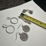 Rhinestone Mix Dangle Drop Pierced Earrings Lot Of 4 Photo 5