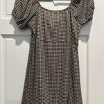 Sanctuary NWT  East To West Gingham Mini Dress - Brown Size Small Photo 5