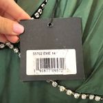 Mac Duggal  55702 Emerald Green Rhinestone Trim Puff Sleeve Gown size 14 UB Photo 5