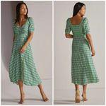 💕FAVORITE DAUGHTER💕 Vineyard Maxi Dress ~ Retro Mosaic Green Print 4 NWOT Photo 1