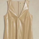 Banana Republic Tan Vegan Leather Mini Dress Size Medium new with tags Photo 2