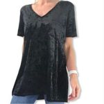 Spring + Mercer Women's Black Velvet Short Sleeve Tee Shirt Size Small Photo 12
