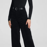 Spanx NWT SPANXshape  Authentic 360 Corduroy Wide Leg Jeans Classic Black New Photo 0