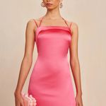Cult Gaia | NWT Silk Shiazu Long Formal Gown Dress in Blossom Pink $1198 Large Photo 2