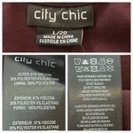 City Chic New Midi Dress A-line Ponte Knit Burgundy Wine Women’s Plus Size L/20 Photo 10