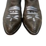 Justin Boots Justin Brown SIlver Leather Western Cowboy Boots Men's sz 7.5 D Women's size 9.5 Photo 3