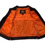 *Harley Davidson Womens Vest Size XS Black Racing Zip Motorcycle Biker Nylon Photo 3