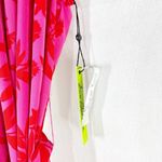 Sam Edelman  High Neck Floral Print  Dress Red Pink Size Small Photo 11