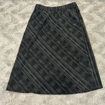Athleta Arrival Midi Skirt Pockets Black White Stripe Sz 12 Photo 5