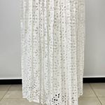 $ 458 NWOT See by Chloe Eyelet Lasercut Pleated Midi Skirt White Size 40/ US 6 Photo 7