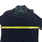 Ralph Lauren layered knit pullover sweater navy with plaid cotton size small Photo 1
