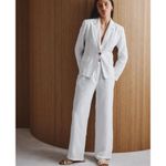 Quince NWT white 100% linen trouser pleat pant lined 6 Photo 13