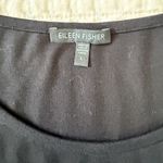 Eileen Fisher  Black Boat Neck Rayon‎ Blend Dolman Sleeve Top Blouse. Size large Photo 3