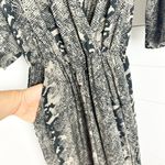 Anthropologie Bel Kazan Snake Print Jumpsuit Wide Leg 3/4 Sleeve Size XS Photo 4