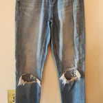 American Eagle Distressed mom jeans size 00 long Photo 0