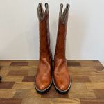 Bronco Womens Western Boots 8.5 Leather Made‎ in USA Mid Calf Cowboy Brown Photo 5