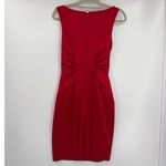 Cache Satin Y2K Cocktail Dress Sz 4 Red Ruched Holiday Valentines Bodycon USA Photo 4