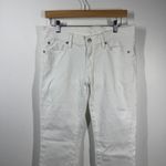 7 For All Mankind Jean Women 29 White Denim Pant Western Boho Spring Flair Y2K Photo 2