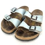 Birkenstock  Sydney Light Blue Leather Women's Size 37 Photo 7