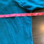 Teal Boho Nepal Tunic Top XL Long Sleeve Embroidered Button‎ Neck Casual Comfy Blue Photo 7