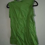 Saint Tropez West  sleeveless green top with ruffle front size M 55% linen Photo 1