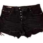 Levi's  PREMIUM Black Denim Jean Shorts Size 33 Button Fly Photo 0