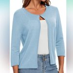 Urban Coco NWT  Sky Blue Women's Cardigan Casual Pastel Comfy Medium Photo 4