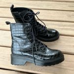 Steve Madden Croc-Embossed Lace-Up combat Boots🔥🔥 Photo 1