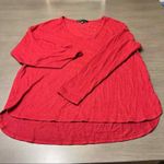 Gibson Womens Petite Medium Red Long Sleeve V Neck Hi Photo 0