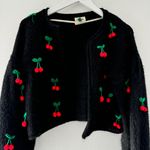 Farm Rio Cherry Black Cardigan Photo 8